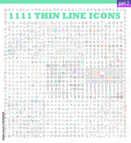 thin line icons exclusive XXL icons set for infographics or mobile UX/UI kit