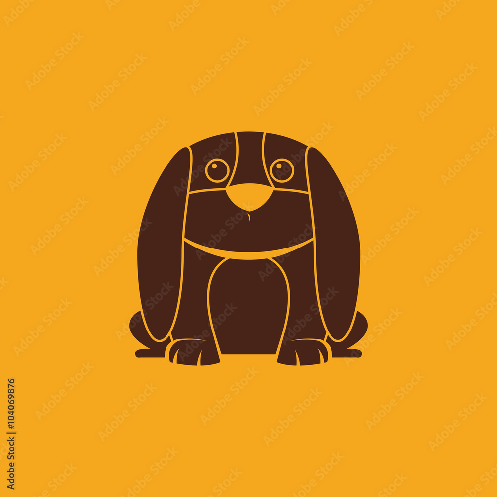 Obraz premium Cute cartoon dog
