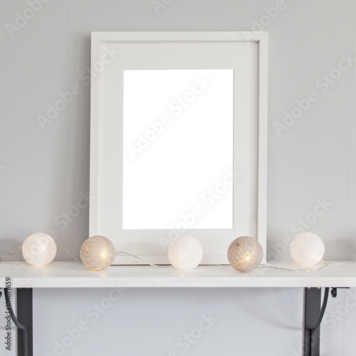 Rectangular white frame mockup