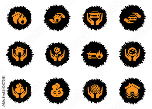 insurance icon set