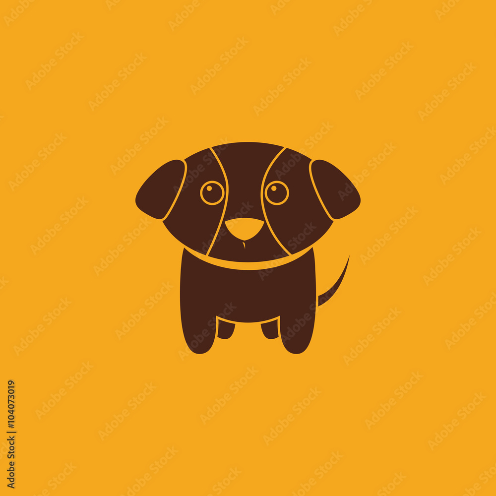 Fototapeta premium Cute cartoon dog