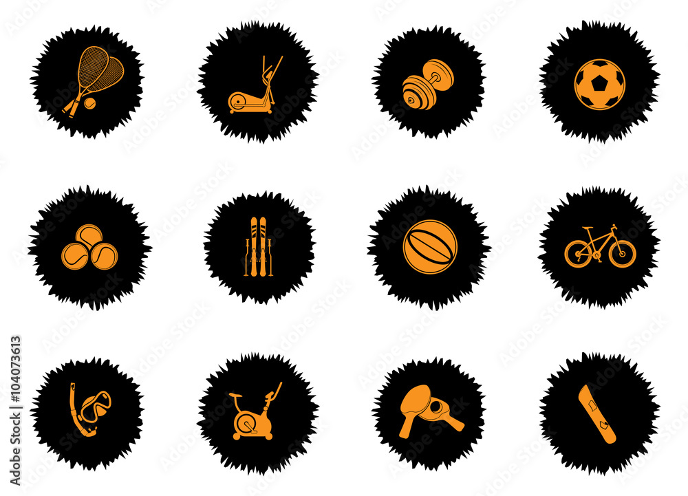Fitness and Sport vector icons Fitness and Sport vector icons