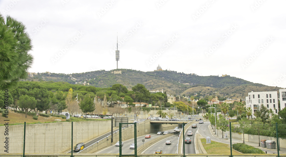 Fototapeta premium Carretera del cinturón de Barcelona