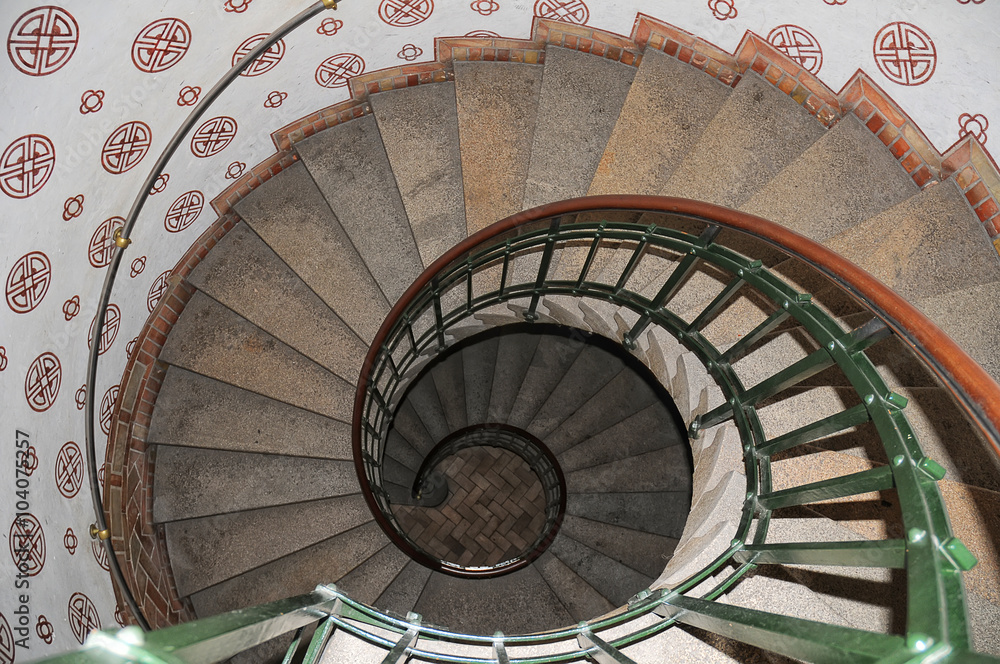 Spiral staircase in Copenhagen Town Hall