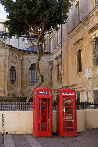 Cabine telefoniche rosse a La Valletta, Malta