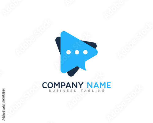 Video Chat Logo Design Template