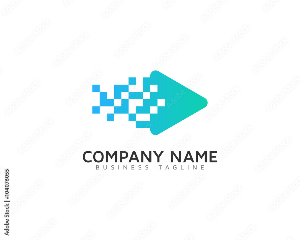 Pixel Video Logo Design Template Pixel Video Logo Design Template