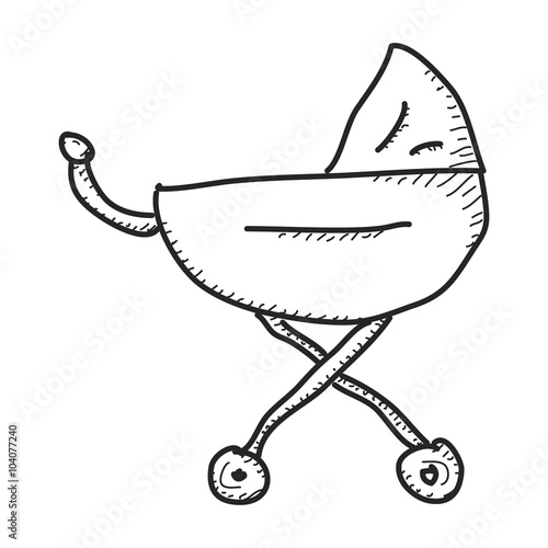 Simple doodle of a pram
