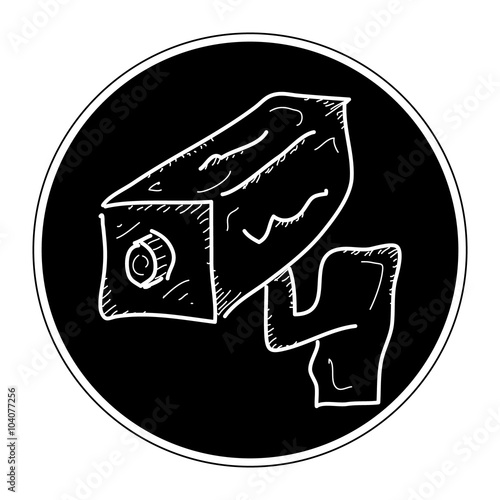 Simple doodle of a security camera