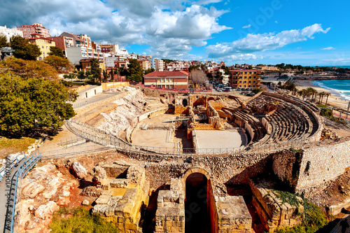 Foto roman amphitheater of Tarragona, Spain