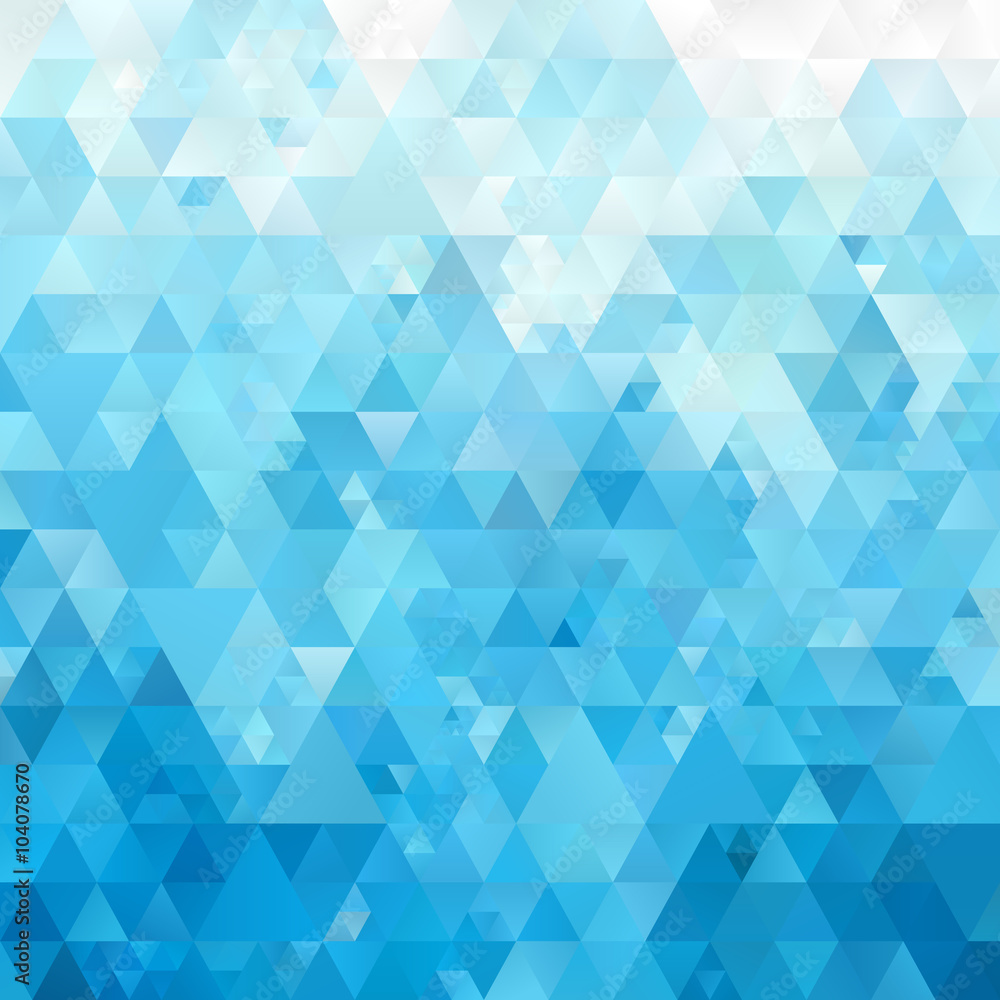 Obraz premium Blue White Light Polygonal Mosaic