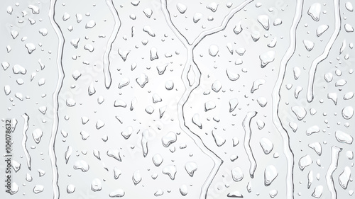 Raindrops on the window. Vector background
