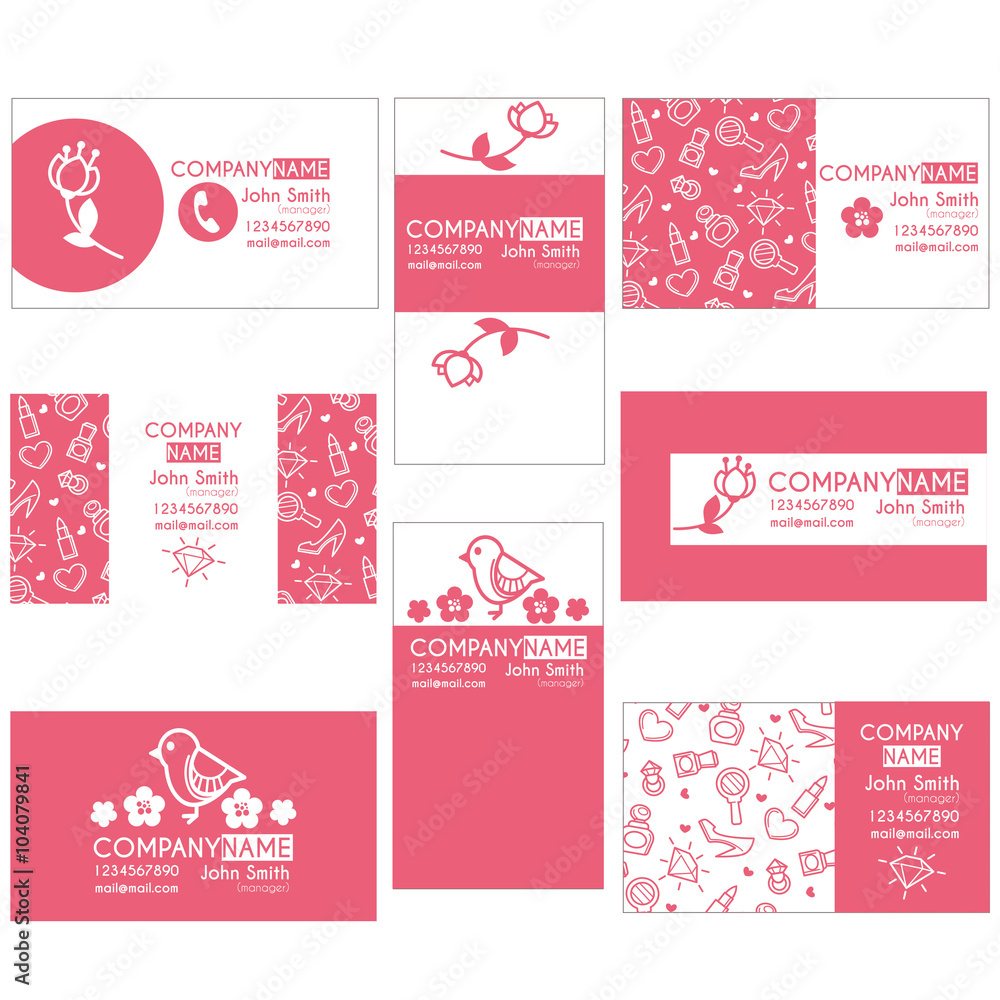 beauty, lovely, cosmetics buiseness card templates