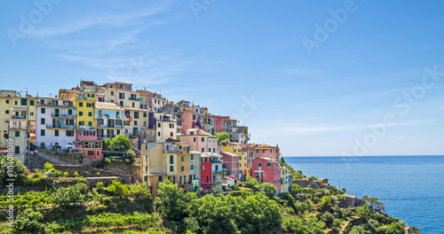 Corniglia , typical and characteristic village of  the  National Park of  Cinque Terre. photo