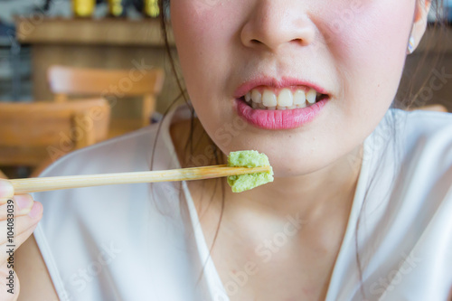 Wasabi on chopsticks