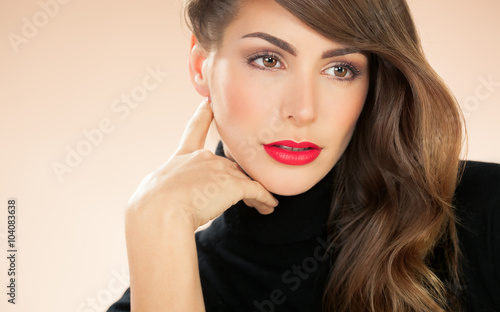 Woman With Red Lipstick