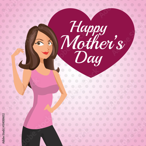 Happy mothers day design 