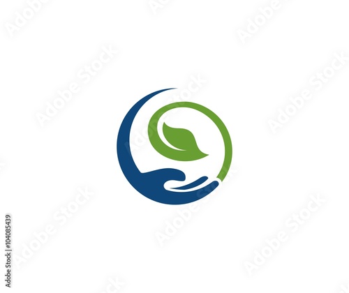 Leaf hand logo