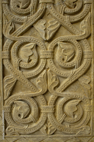 floral stone motif in Coimbra cathedral