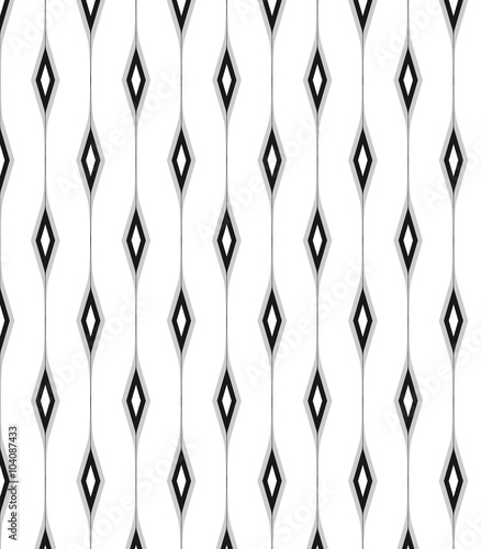 monochrome stylish geometric diamond shape pattern