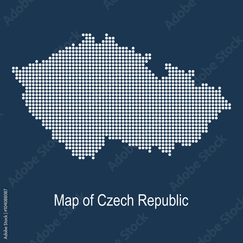 Fototapet Map of czech republic