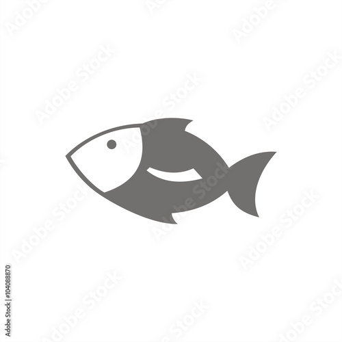 Icono de pez. Ilustración vectorial aislada