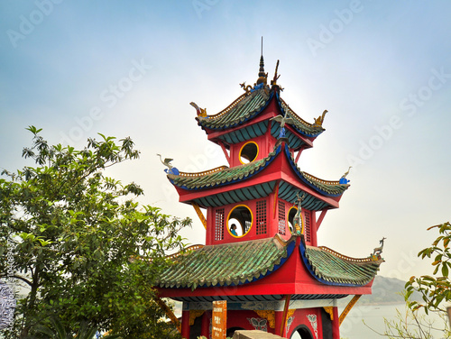 Apex of the Shibaozhai Pagoda - Shibao  Chongqing  China