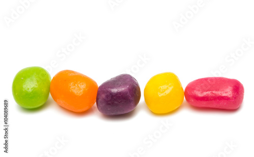 fruit jelly beans isolated