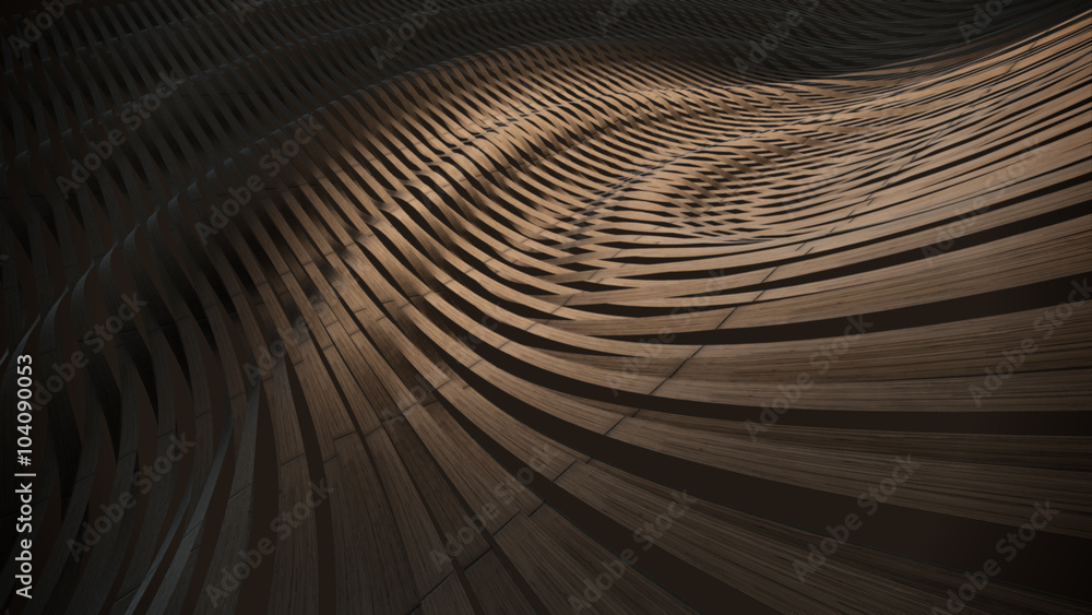 Obraz premium Wood weave 3D abstract background pattern