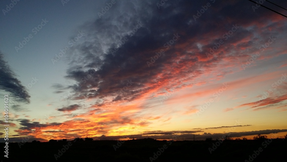 Fototapeta premium Sunset in spanish countryside