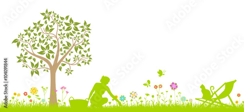 Gartenarbeit im Frühling