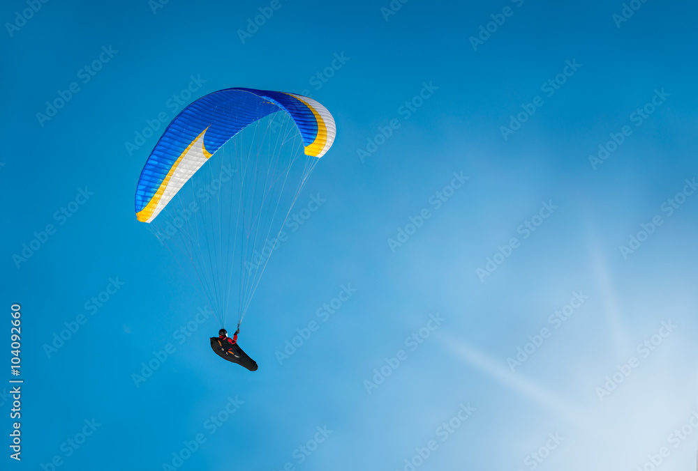 No limits, paragliding above the clouds. No limits, paragliding above the clouds.