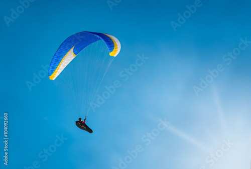 No limits, paragliding above the clouds.
