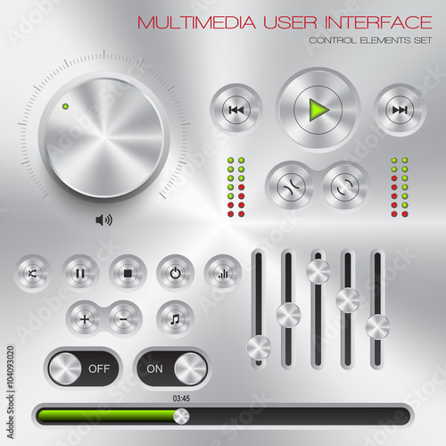 Multimedia user interface set - graphic design element