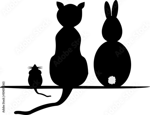 Katze, Maus und Hase