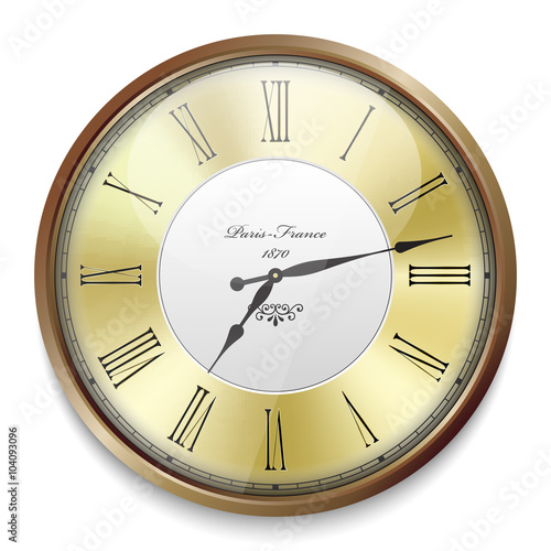 Vintage clock illustration