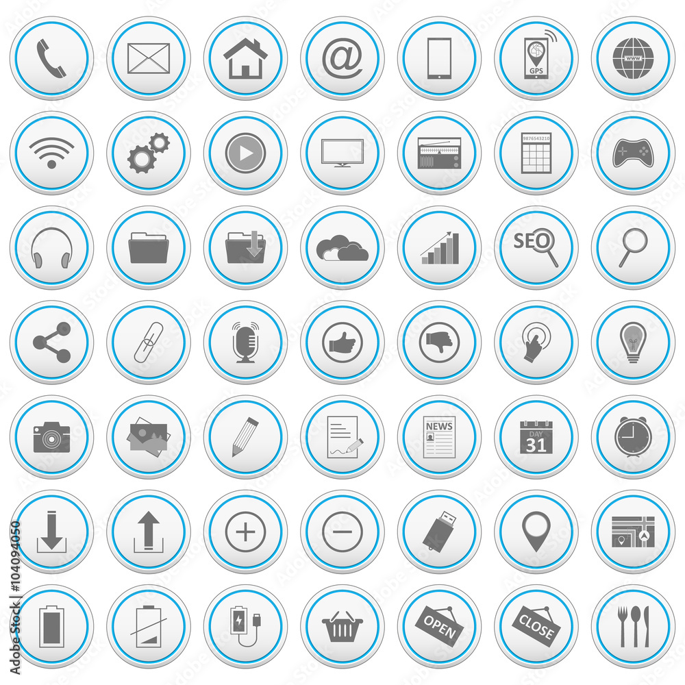 Web vector icons set. Web vector icons set.