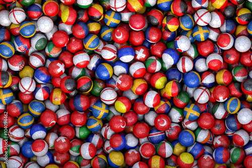 A bunch of balls with different national flags on it.

Ein Haufen Bälle mit verschiedenen Nationalflaggen darauf. photo