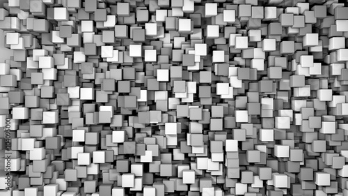 Abstract gray cubes background