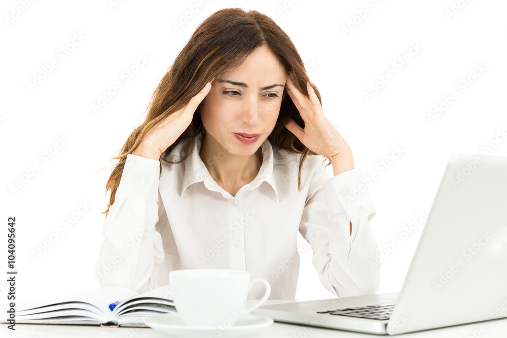 Business woman having headache Business woman having headache
