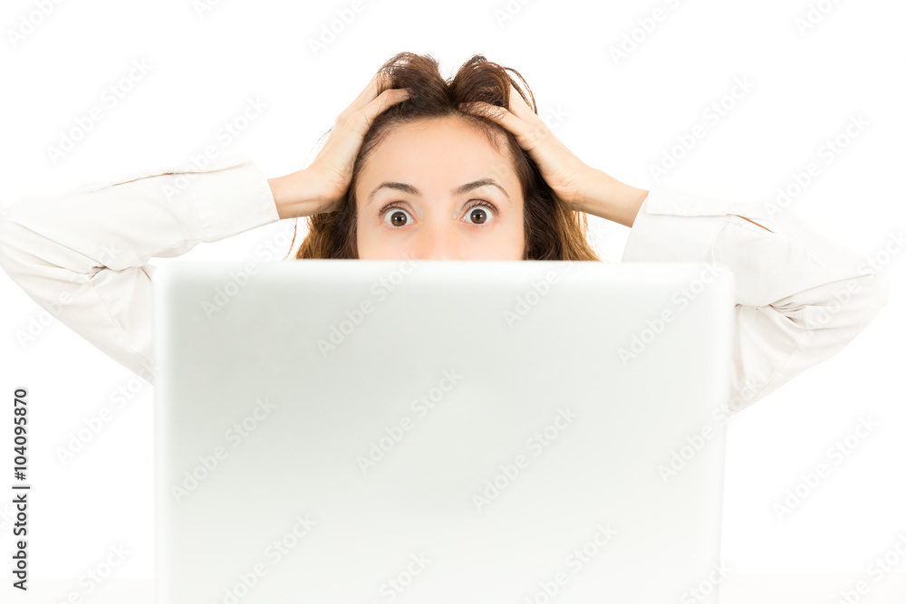 Stressed business woman