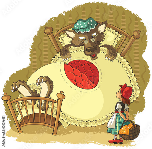Little Red Riding Hood and wolf