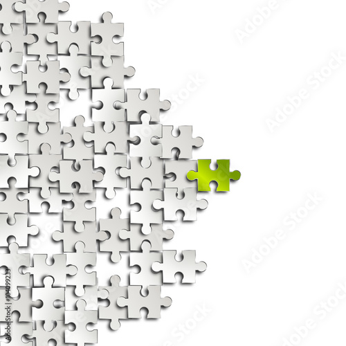puzzle Elemente grün weiß papier hintergrund