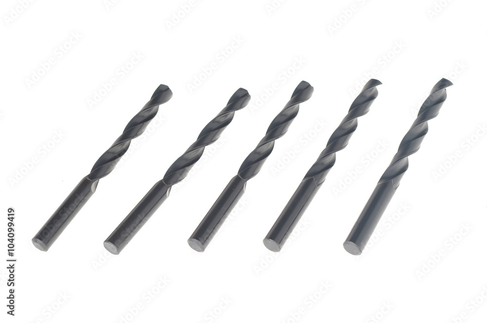 set of drills isolated on white set of drills isolated on white