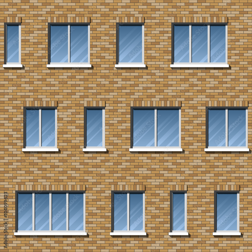 Brick facade pattern 2 color