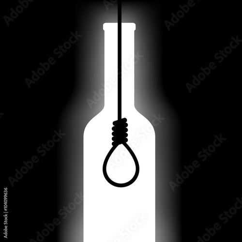bottle with alcohol