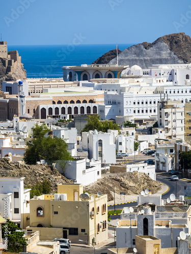 Blick auf das Alte Maska, Muscat, Maskat, Oman, Sultanat Oman, Arabische Halbinsel, Naher Osten, Asien photo