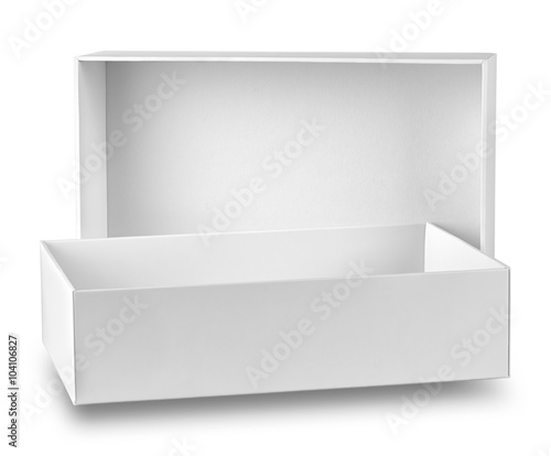 White box with open lid