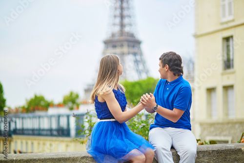 Beautiful young dating couple in Paris © Ekaterina Pokrovsky