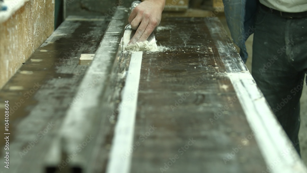 Tiny bits of dry gypsum. Tiny bits of dry gypsum.